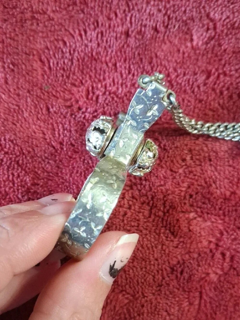 Vintage Silver-Tone Clip-On Glove Clip/holder 1950's 1960's